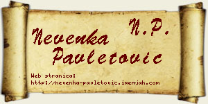 Nevenka Pavletović vizit kartica